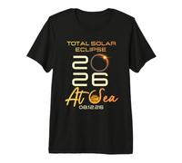 Total Solar Eclipse 2026 At Sea Cruise Ship Family Match T-Shirt Haut de Gamme