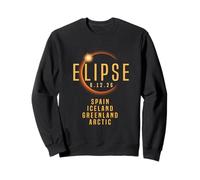 Total Solar Eclipse 2026 Espagne Groenland Islande Arctique Sweatshirt