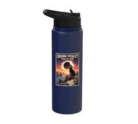 Total Solar Eclipse 2026 Islande, Totality Black Cat Islande Stainless Steel Insulated Water Bottle