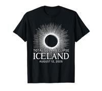 Total Solar Eclipse 2026 Path of Totality Islande 12 août T-Shirt