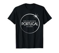 Total Solar Eclipse 2026 Path of Totality Portugal 12 août T-Shirt