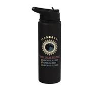 Total Solar Eclipse Chaser 2017 2024 2026 Événement d'astronomie Stainless Steel Insulated Water Bottle