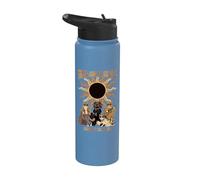 Total Solar Eclipse Chats portant des lunettes 2026 août 12 Stainless Steel Insulated Water Bottle