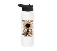 Total Solar Eclipse Chats portant des lunettes 2026 août 12 Stainless Steel Insulated Water Bottle