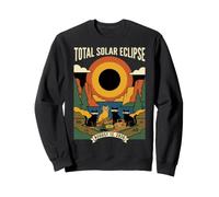 Total Solar Eclipse Chats Portant des Lunettes 2026 août Sweatshirt