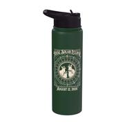 Total Solar Eclipse Funny Cats portant des lunettes 2026 août Stainless Steel Insulated Water Bottle