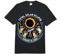 Total Solar Eclipse Télescope d'observation des étoiles pour Chats 12 août 2026 Comfort Colors Adult Heavyweight T-Shirt