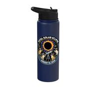 Total Solar Eclipse Télescope d'observation des étoiles pour chats 12 août 2026 Stainless Steel Insulated Water Bottle