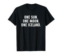 Total Solar Iceland Eclipse 2026 One Sun One Moon T-Shirt Graphique avec Valeur