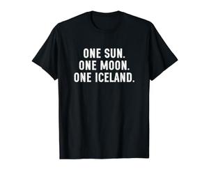 Total Solar Iceland Eclipse 2026 One Sun One Moon T-Shirt Graphique avec Valeur