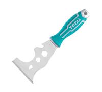 TOTAL - Spatule 75 mm | Ouvre-Bouteille | Couvre-Rouleaux | Ouvre-Couvercles | Grattoir Pointu et de Surface | Grattoir Concave et Convexe | Clé Hexagonale 14 mm et 10 mm | Arrache-Clous