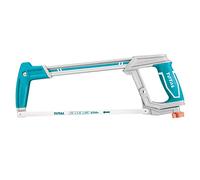 Total Tools - Arc de scie | Longueur de 200 mm | Tension réglable | Outil de coupe du métal et du bois | Comprend une scie de rechange | Aluminium