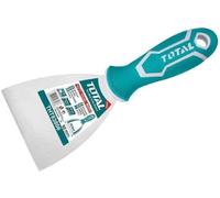Total Tools - Couteau à mastic - 80 mm - Fabriqué en acier inoxydable - Idéal pour les travaux de construction et de maçonnerie - Pour gratter la peinture ou le papier et étaler du plâtre