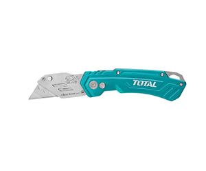Total Tools - Couteau de coupe professionnel | Longueur de 180 mm | Poids de 165 g | Inclus 6 lames de rechange | Cuisine | Acier inoxydable | Ergonomique