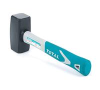 Total Tools - Massette en Acier - 1500 g - Idéal pour la Construction et la Maçonnerie - Haute Résistance aux Chocs - Manche en Fibre Ergonomique - Tête en Acier au Carbone Forgé