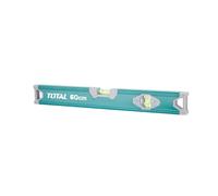 Total Tools - Niveau à bulle - 60 cm - 2 bulles pour horizontal et vertical - Outil pour les travaux de menuiserie et de bricolage - Côté ABS pour amortir les chocs - Aluminium