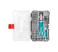 Total Tools - Tournevis multi-embouts - Ensemble de 41 embouts et 9 douilles - Idéal pour serrer ou desserrer différents types de vis - Poignée avec fonction cliquet