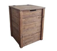 TOTAL WOOD 2012 Coffre de Rangement en bois,Banc de Rangement en bois enterieur exterieur jardin 45X45X90 CM imprégné de noyer foncé également réalisé sur mesure!
