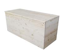 TOTAL WOOD 2012 Coffre de Rangemente, Banc de Rangement en Bois pour Jardin extérieur 150x40x45 cm également sur Mesure Naturel Non traité