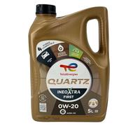 Total Xtra First ACTOIN0W205L Huile de quartz pour voiture 5 l QUARTZINEO 0W205L