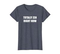 Totalement Zen en ce Moment T-Shirt, Femme, Bleu Chiné, XS