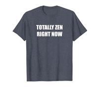 Totalement Zen en ce Moment T-Shirt, Homme, Bleu Chiné, M