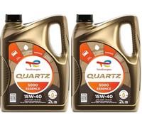 TotalEnergies Quartz 5000 essence 15W-40, Huile moteur, 2 litres (Lot de 2)