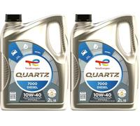 TotalEnergies Quartz 7000 Diesel 10W-40, Huile moteur, 2 litres (Lot de 2)