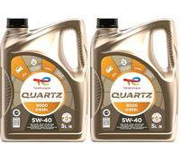 TotalEnergies Quartz 9000 Diesel 5W-40, Huile moteur, 5 litres (Lot de 2)