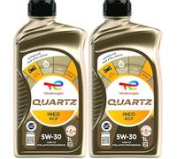 TotalEnergies Quartz Ineo RCP 5W-30, Huile moteur essence et Diesel, 1 litre (Lot de 2)