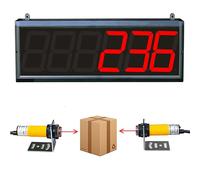 Totalisateur numérique automatique à double sonde avec affichage LED, compte jusqu'à 999999 pour un usage industriel et domestique
