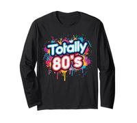 Totally 80s Paint Splatter Retro Throwback Hommes Femmes Enfants Manche Longue