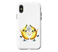 Totally Bananas About You Cute Love Expression Coque pour iPhone X/XS