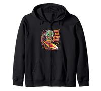 Totally Rad Retro Energy Alien Space Surfer Design Sweat à Capuche