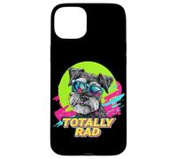 Totally Rad Retro Vintage 80s 90s Miniature Schnauzer Lover Coque pour iPhone 15 Plus