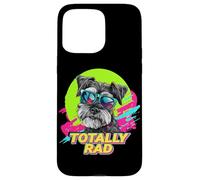 Totally Rad Retro Vintage 80s 90s Miniature Schnauzer Lover Coque pour iPhone 15 Pro Max