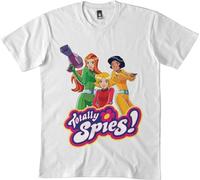 Totally Spies t-Shirt Black Lucky Basic Cartoon Loose College Style T-Shirt White 3XL