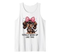 Totally Wake Up Like This Cute Teckel Puppy Bow Débardeur