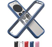 TotalMount Coque Air Rim pour télécommandes Apple TV - Coque Fine et Hybride pour télécommande Apple TV avec Protection Ultime Contre Les Chutes - Couverture périmétrique Bleue et Dos Transparent