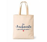 Tote bag beige Archiviste pas comme Les autres Sac shopping réutilisable