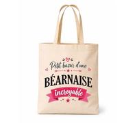 Tote bag beige Bazar Béarnaise incroyable Sac shopping réutilisable