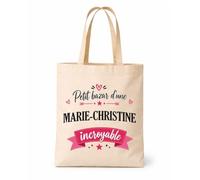 Tote bag beige Bazar Marie-Christine incroyable Sac shopping réutilisable