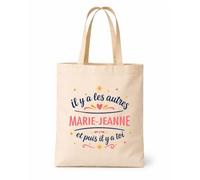 Tote bag beige Les autres Marie-Jeanne et toi Sac shopping réutilisable