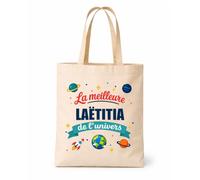 Tote bag beige Meilleure Laëtitia de l'univers Sac shopping réutilisable