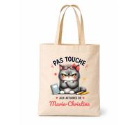 Tote bag beige Pas touche Marie-Christine Sac shopping réutilisable