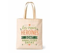 Tote bag beige Vraies Héroïnes Analystes Datas Sac shopping réutilisable