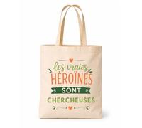 Tote bag beige Vraies Héroïnes Chercheuses Sac shopping réutilisable