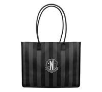 Tote bag Cinereplicas Wednesday: Nevermore Academy Noir 42x34x15,5 cm