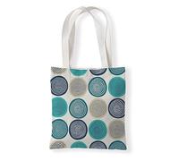 Tote Bag Circle Vert Khaki Sac Fourre Tout avec Anses Longues Toile Lavables pour Femme Hommes Enfant Voyage Scolaire Shopping Réutilisables Sac Tissu 33x37 cm