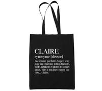 Tote Bag - Claire - Prénom - Coton Bio - 10L - Éco-responsable
